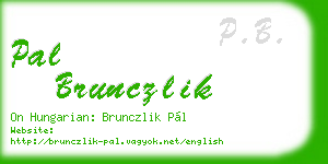 pal brunczlik business card